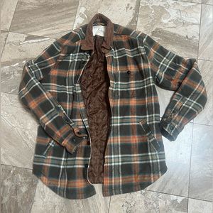 Urban Outfitters Plaid Corduroy Quilted Barn Jacket